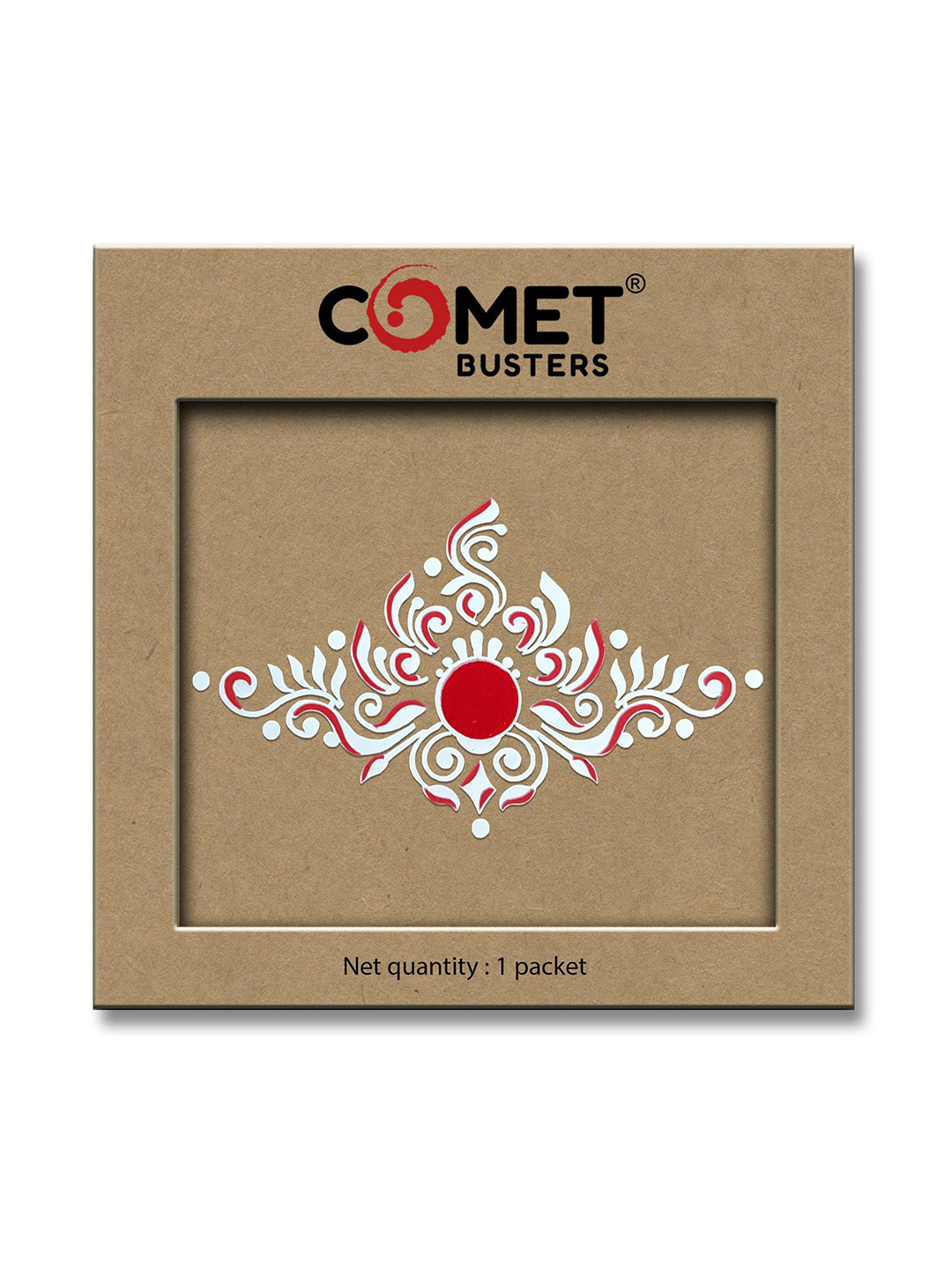 Comet Busters Ethnic Motifs Traditional Bindis - White