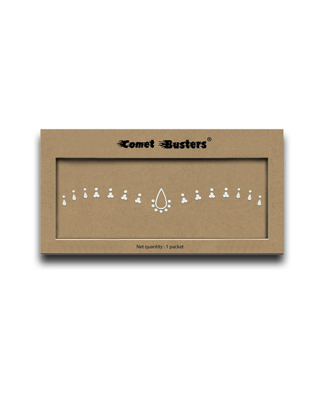 Comet Busters Circular Traditional Bindis - White