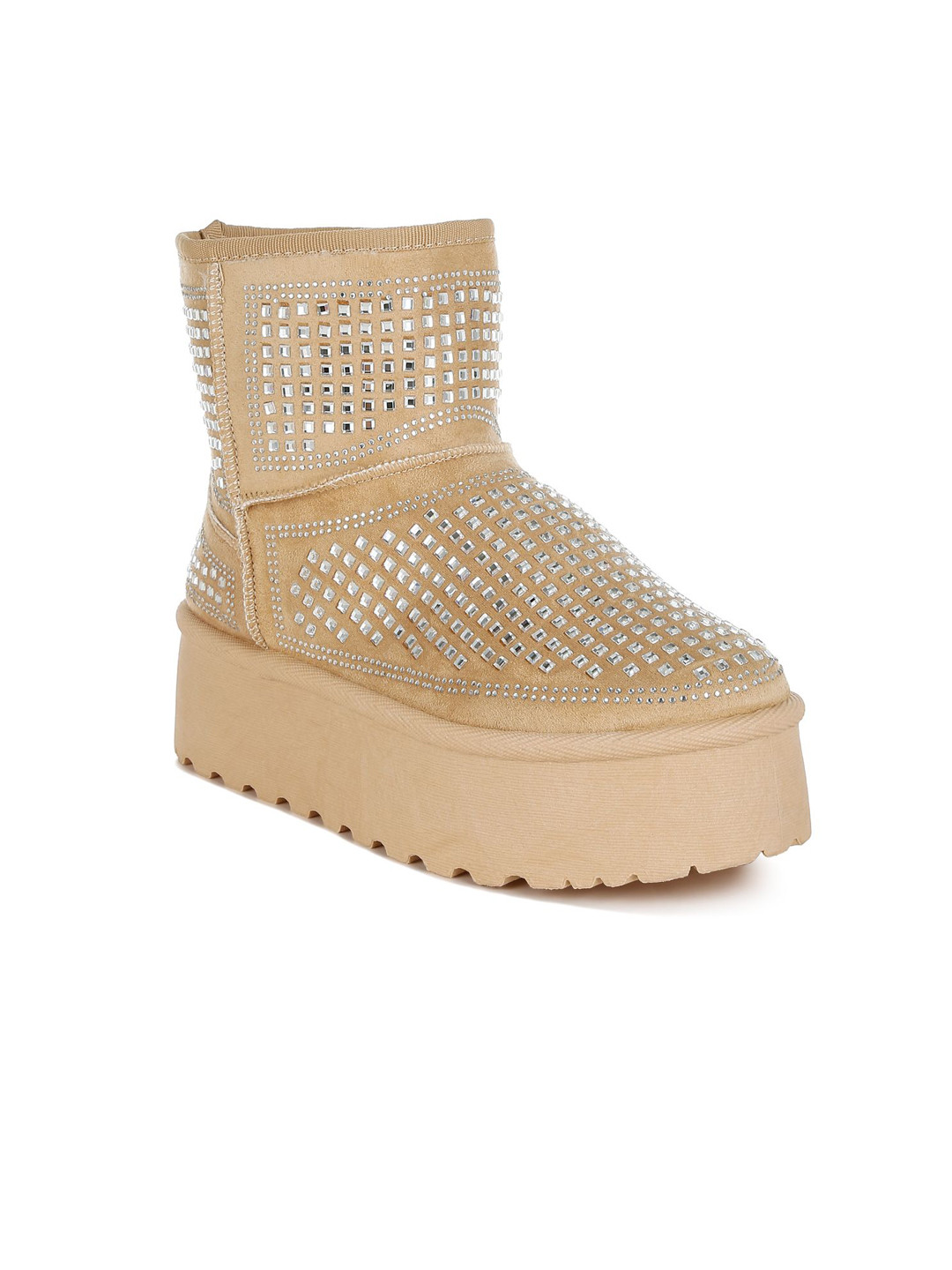 London Rag Women Embellished Platform Classic Slip-On Casual Shoes