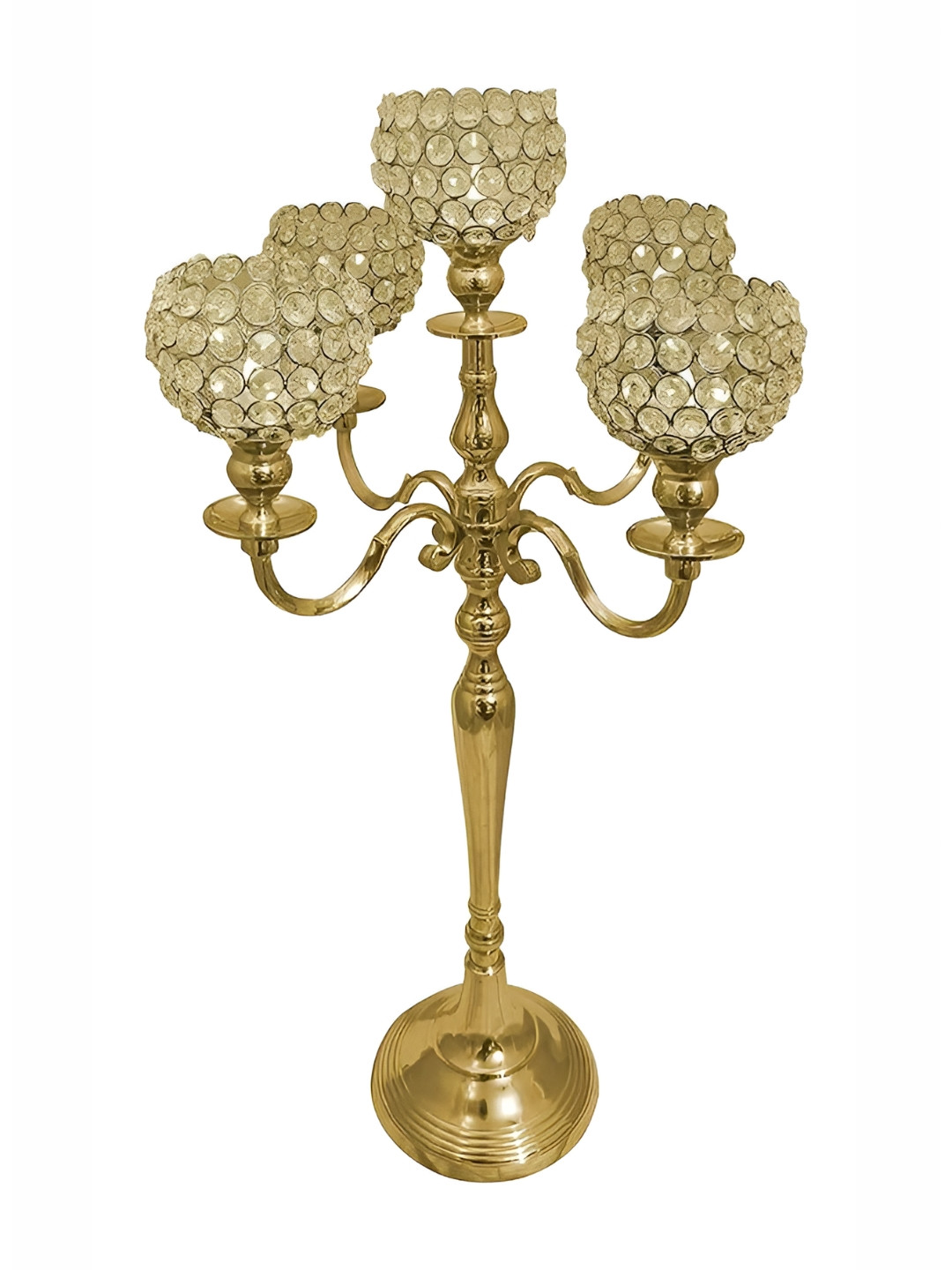 Extreme Karigari Gold-Toned & Transparent Candle Holder
