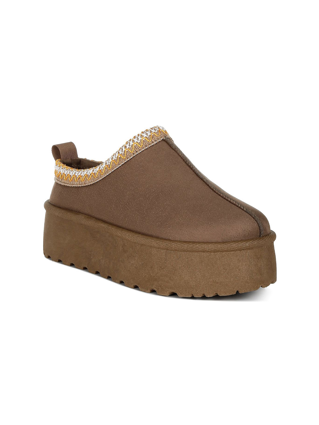 London Rag Women Embroidered Platform Classic Slip-On Casual Shoes