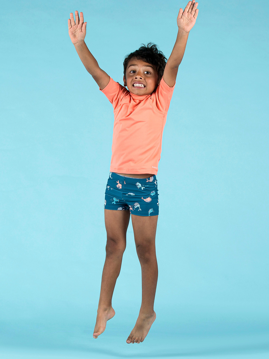 Decathlon NABAIJI - Baby Boy Coral Uv Protetcted Beach Swimming T-Shirt