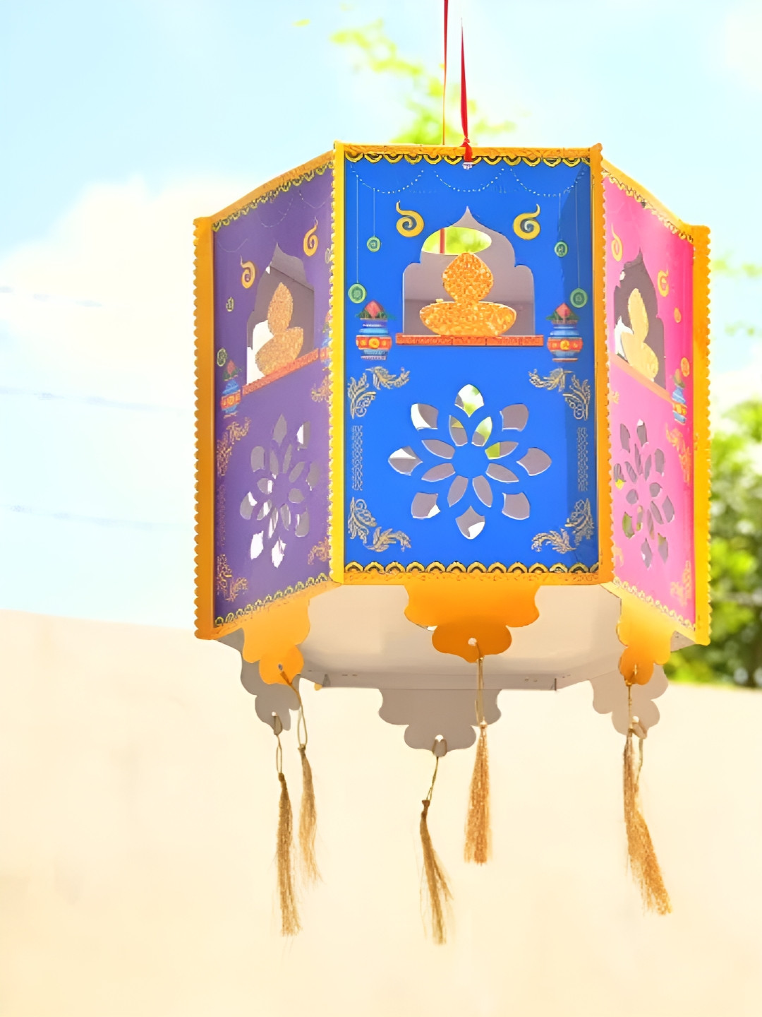 Special You Blue Printed Hanging Kandeel Festive Decor