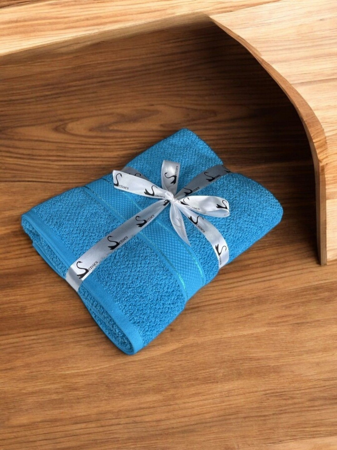 SENSES Blue Cotton 550 GSM Bath Towel
