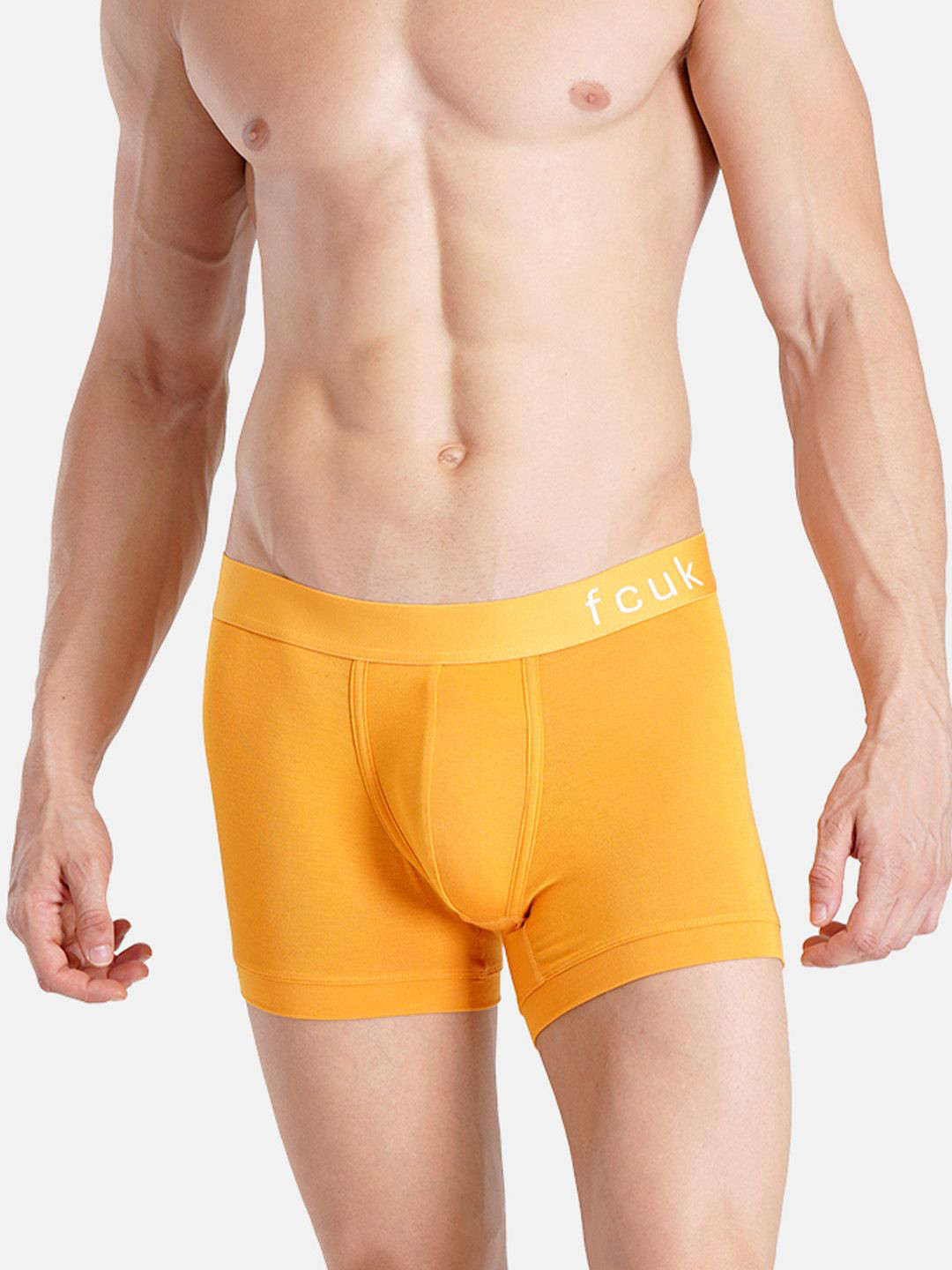 FCUK Men Short Solid Cotton Trunks PARKROYAL-TARTISAN'S GOLDS