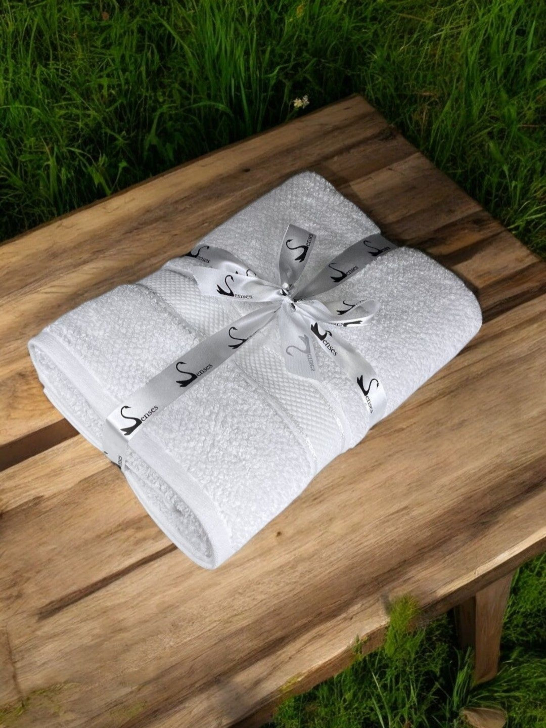 SENSES White Cotton 550 GSM Bath Towel