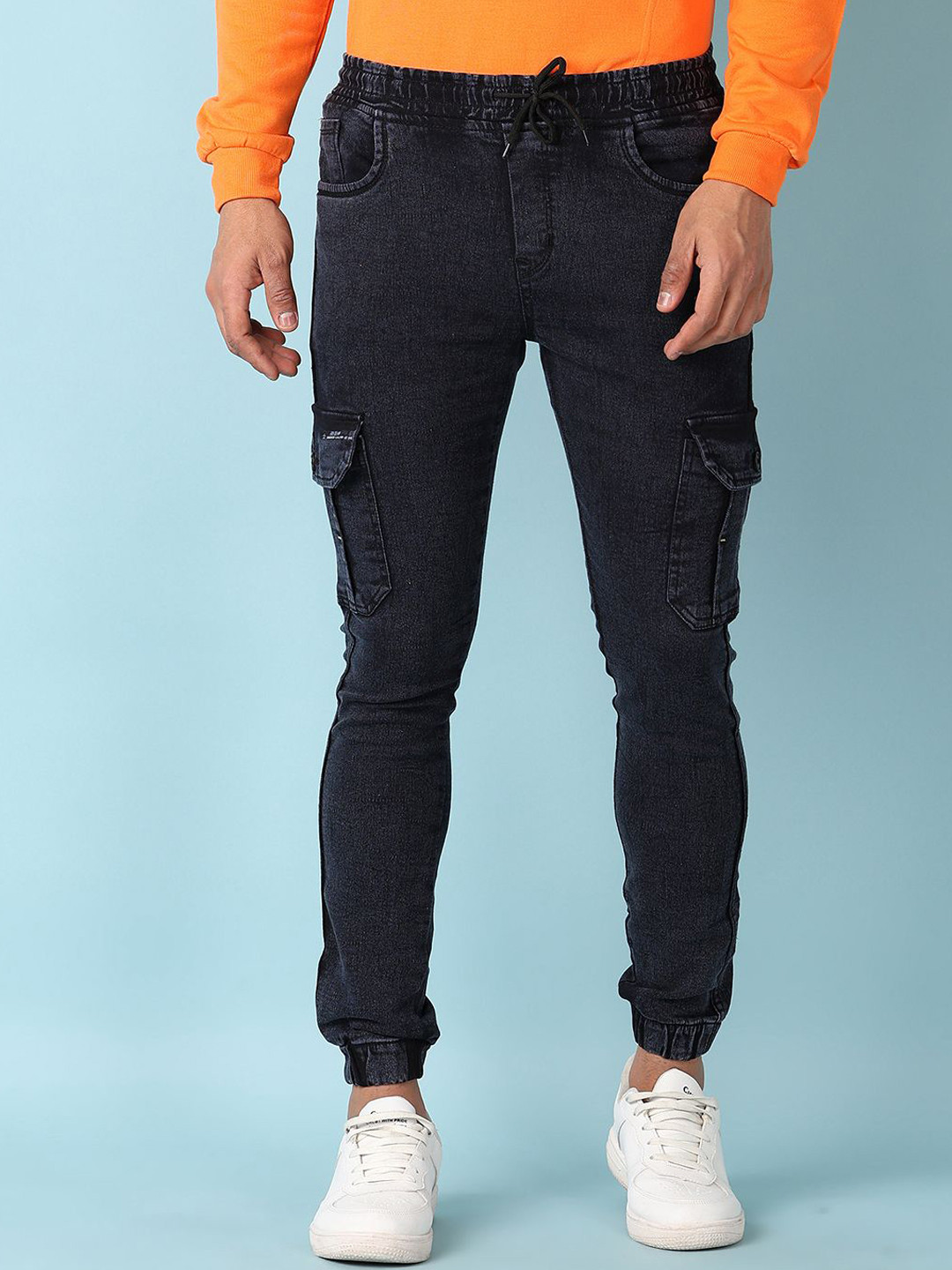 V-Mart Men Jogger Light Fade Stretchable Cotton Jeans