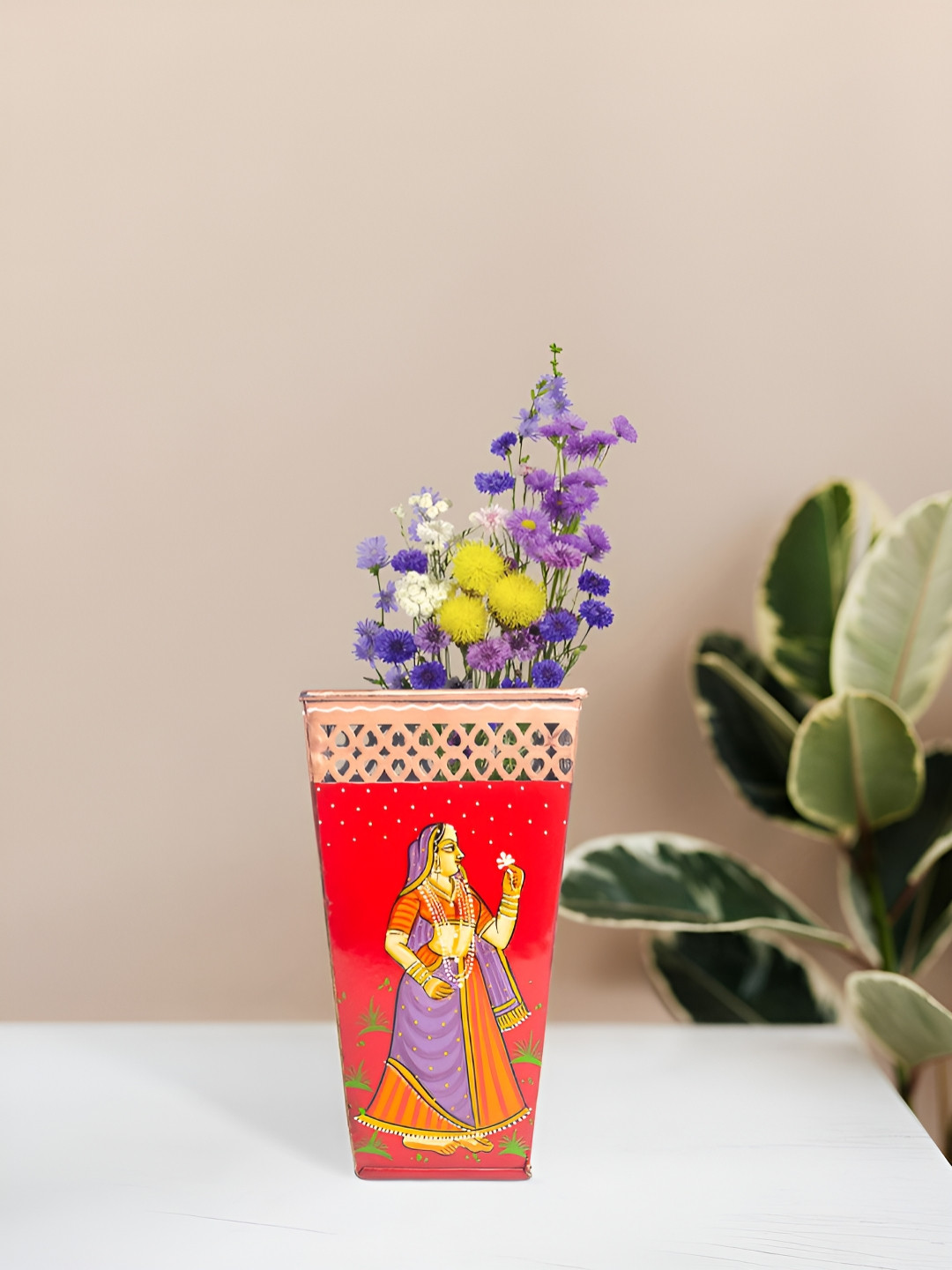 Golden Peacock Red & Purple Multi-Utility Organiser