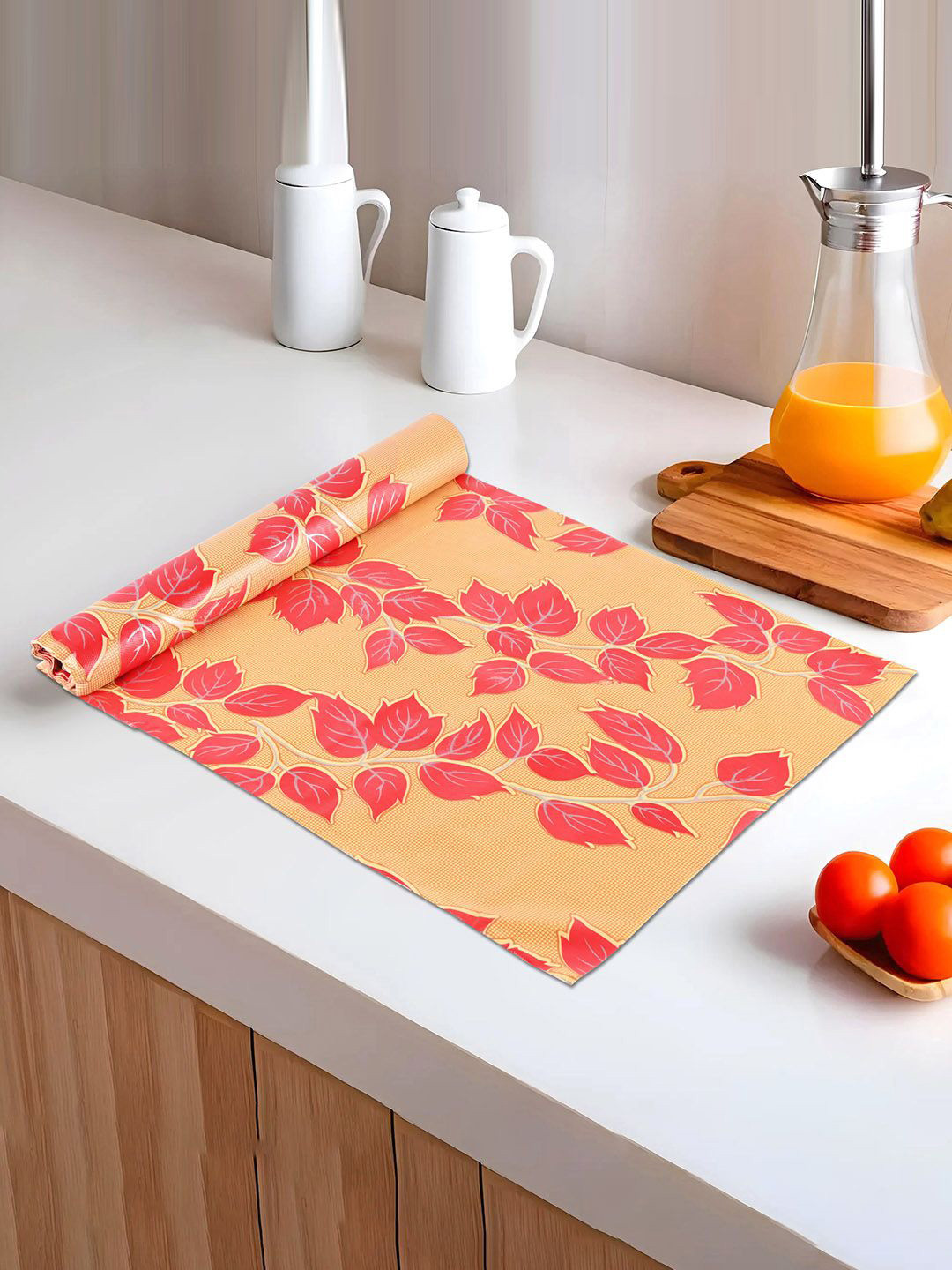 Kuber Industries Yellow Water Resistant Shelf Liner
