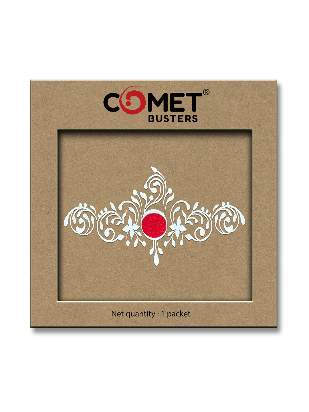 Comet Busters Ethnic Motifs Traditional Bindis - White