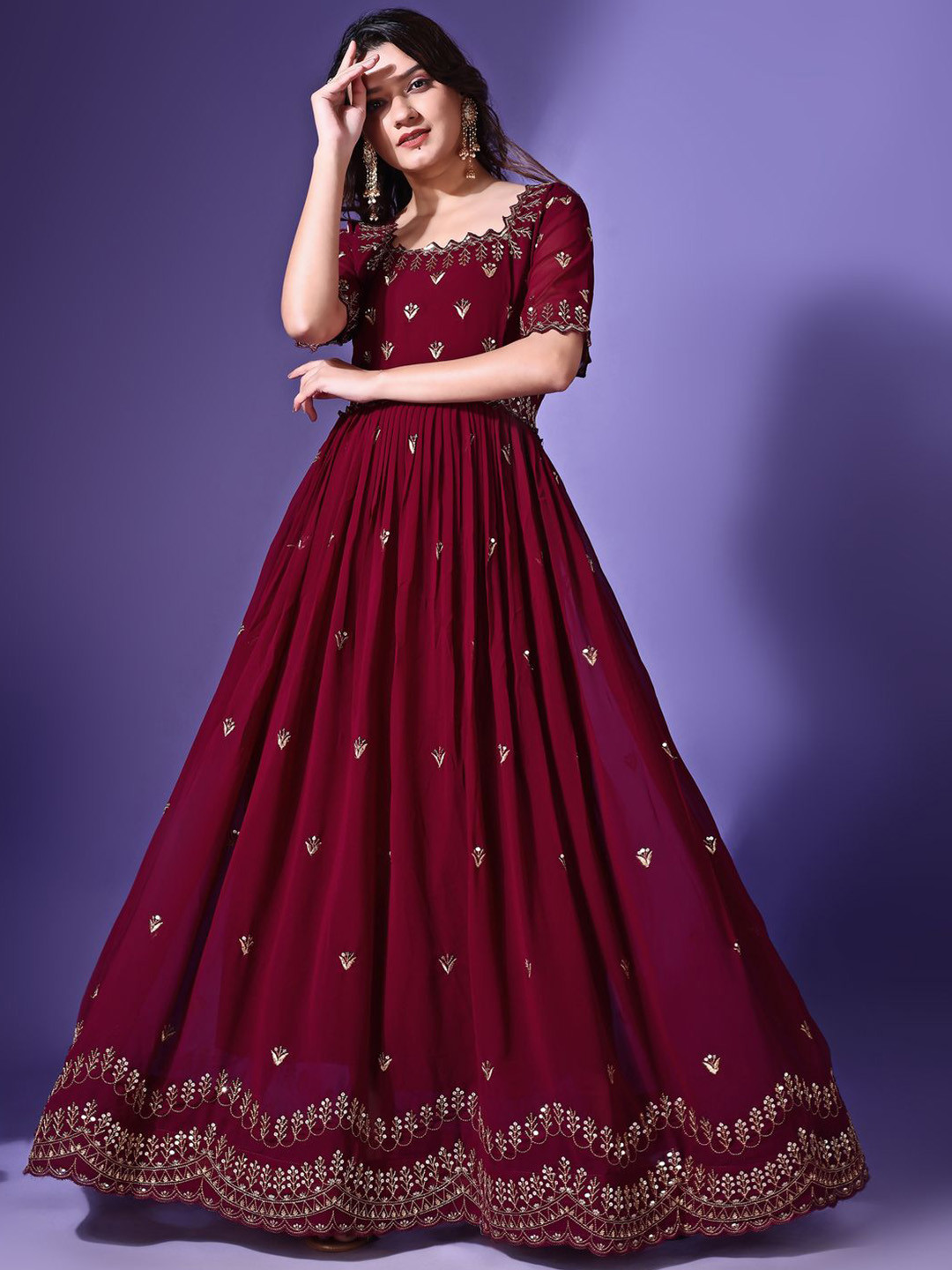Wedani Women Ethnic Motifs Embroidered Ethnic Dresses