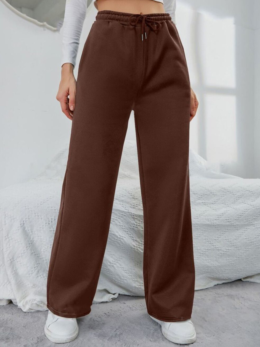 ADDICTED ATTIRE Women Solid Bell Bottoms Loose Fit Joggers