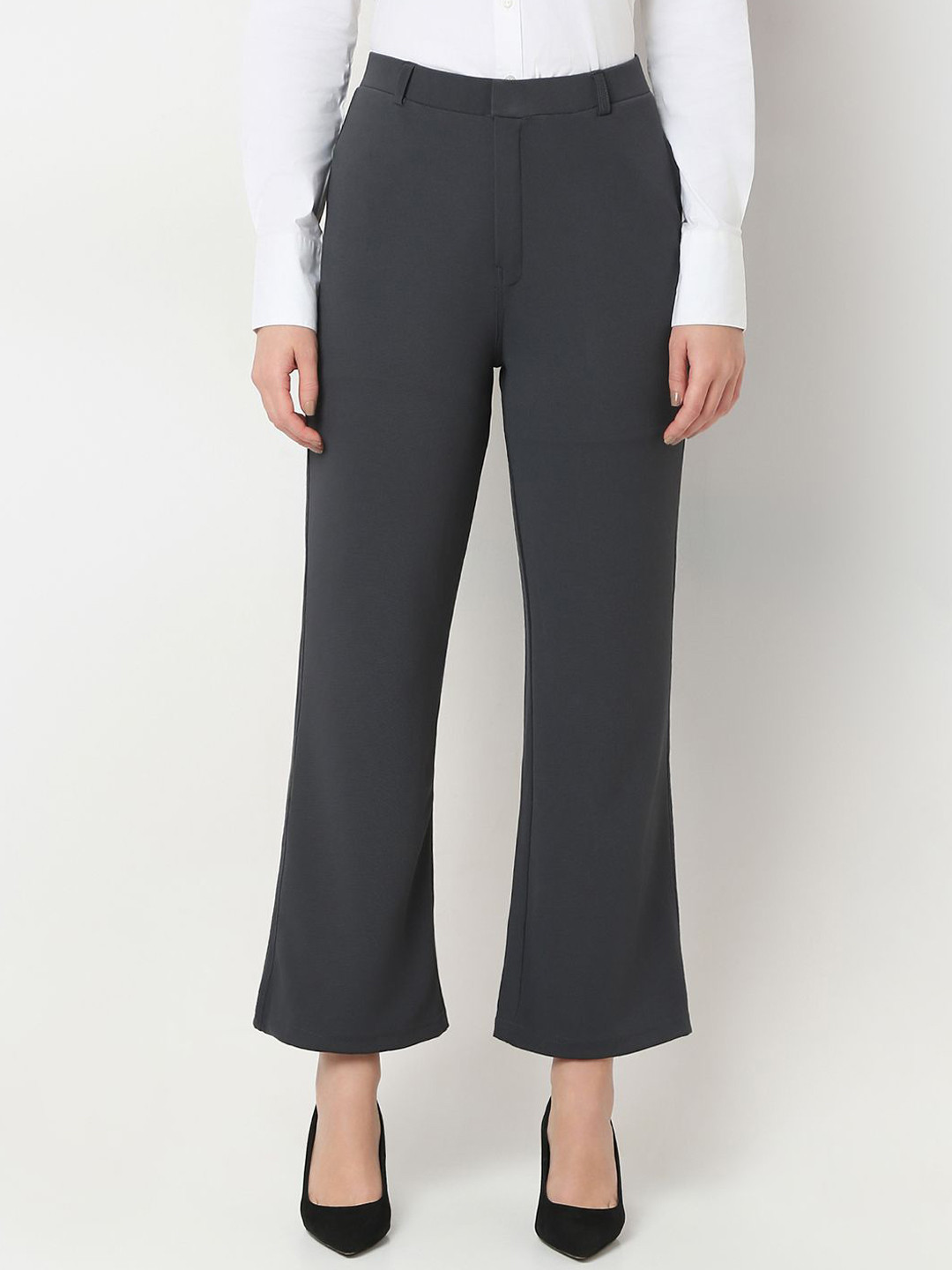 Smarty Pants Women Relaxed Lint Free Bootcut Trousers