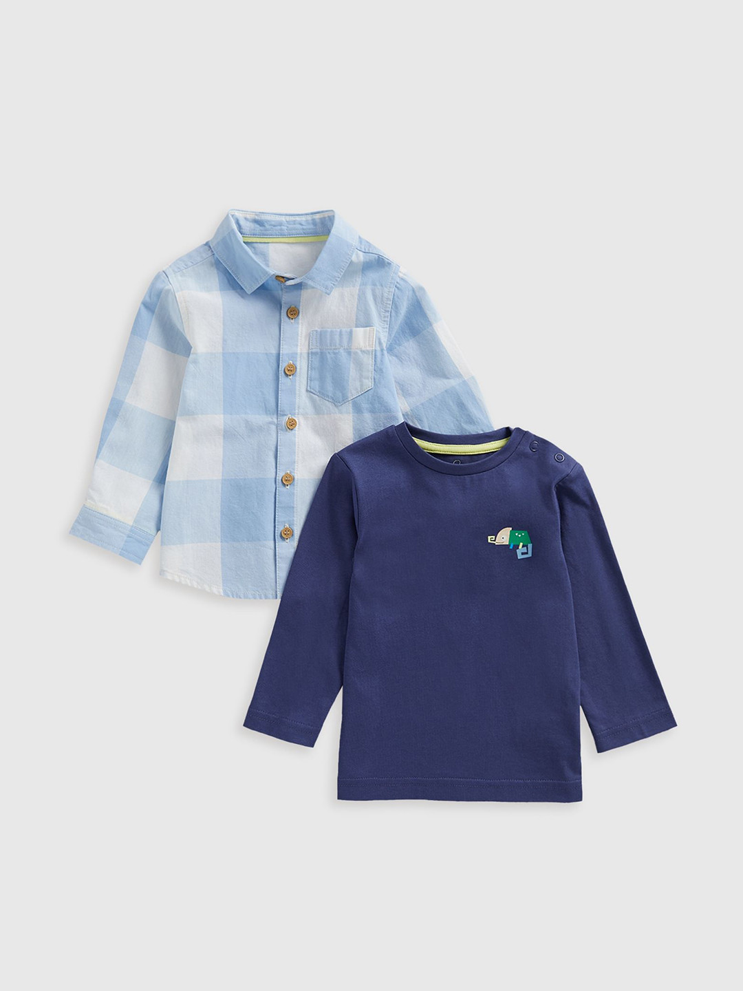 mothercare Boys Buffalo Checks Pure Cotton Casual Shirt
