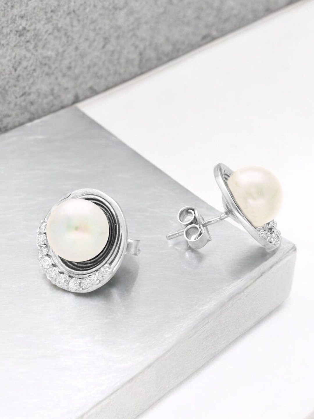 Sri Jagdamba Pearls Dealer Circular 925 Silver Gaurika Studs