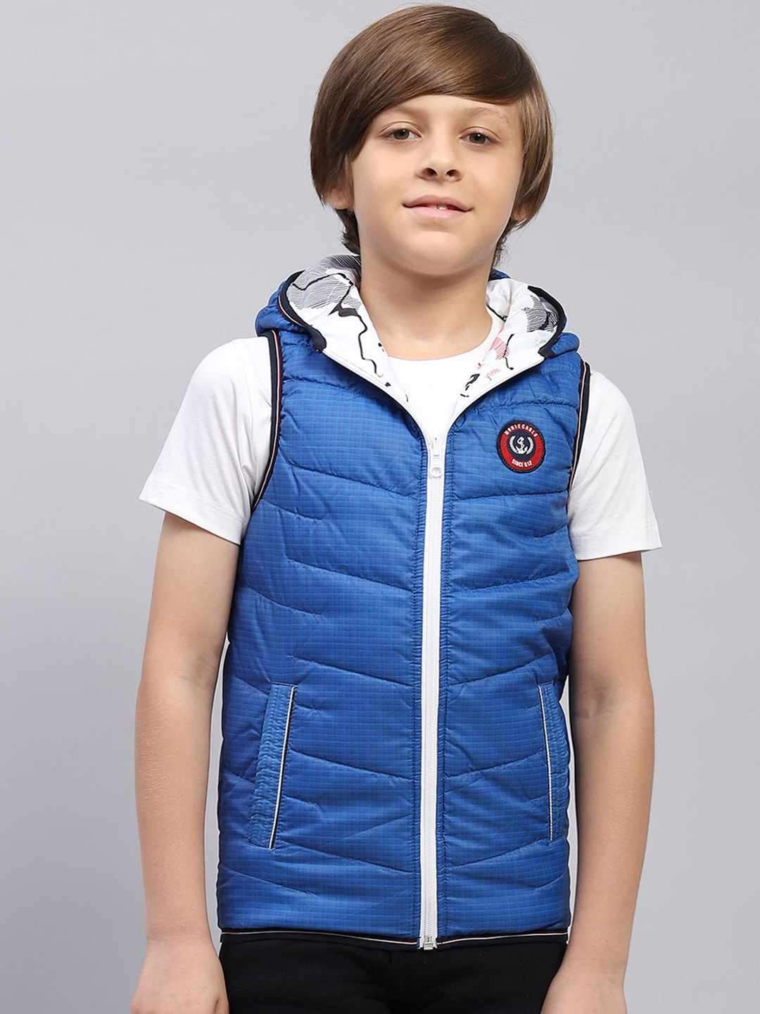 Monte Carlo Boys Padded Jacket with Patchwork