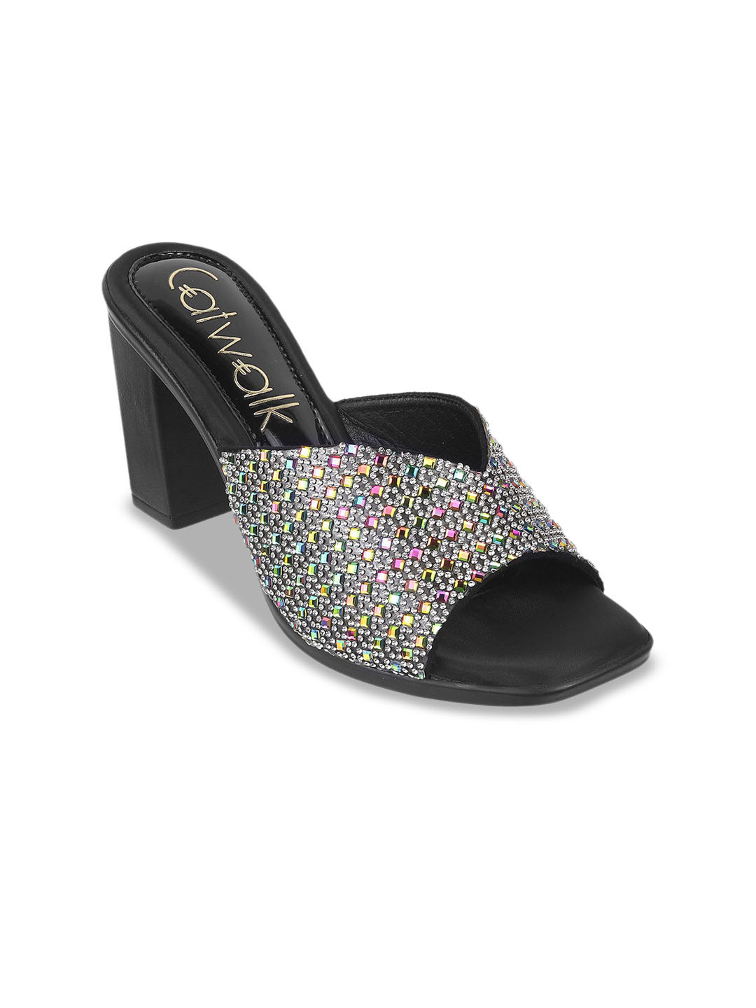 Catwalk Block Women Embellished   Peep Toes