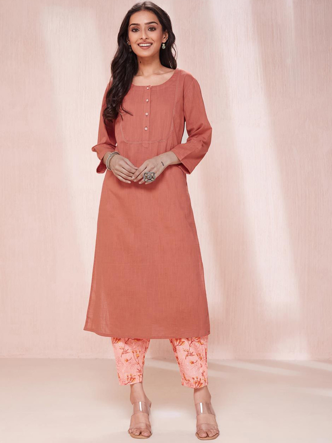 Fabindia Pure Cotton Straight Kurta Kurta With Salwar