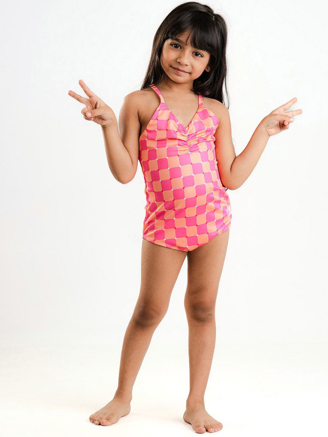 Somersault Girls Abstract Printed Swim Bodysuit