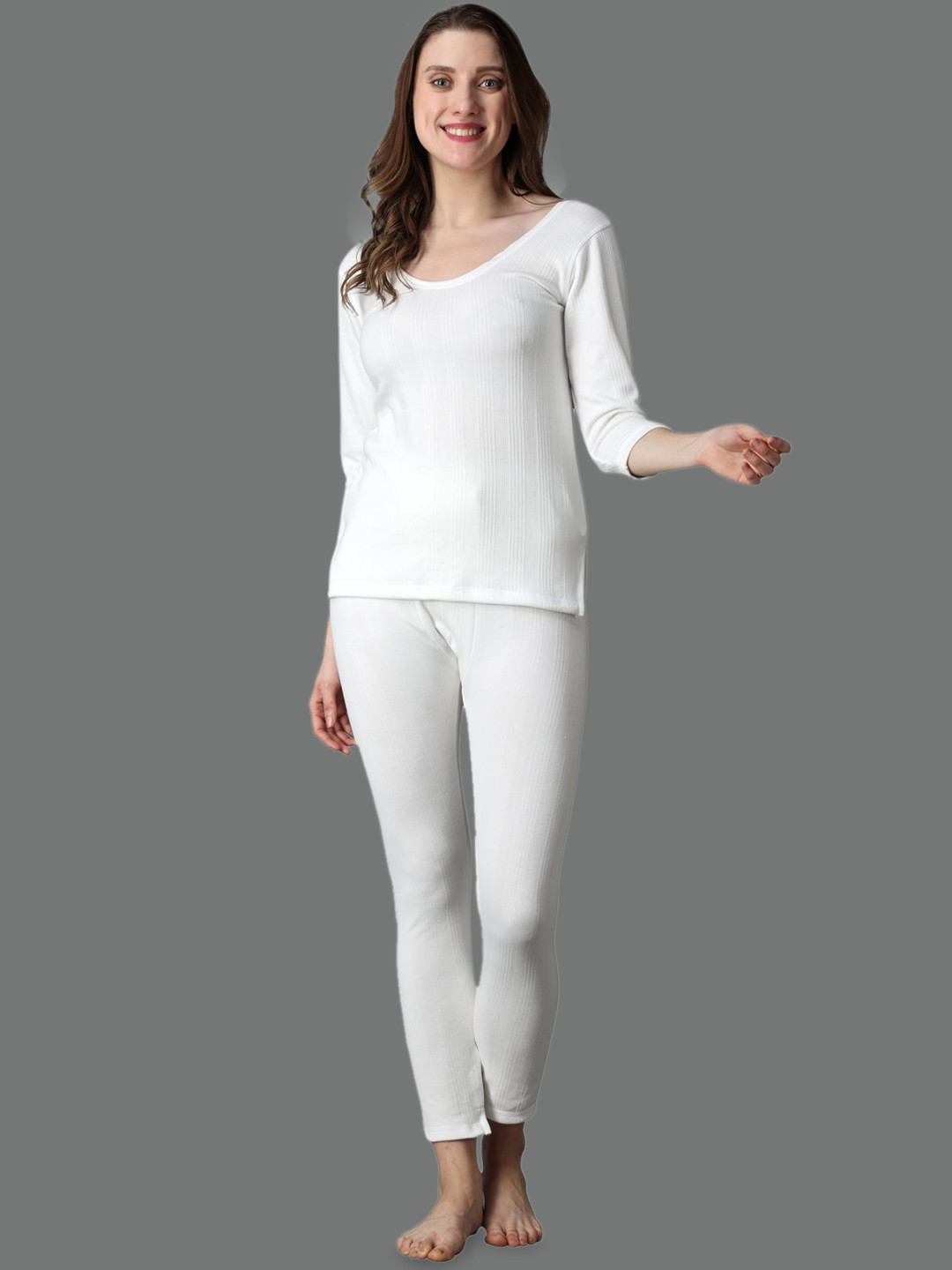 Wearslim Women Striped Thermal Set