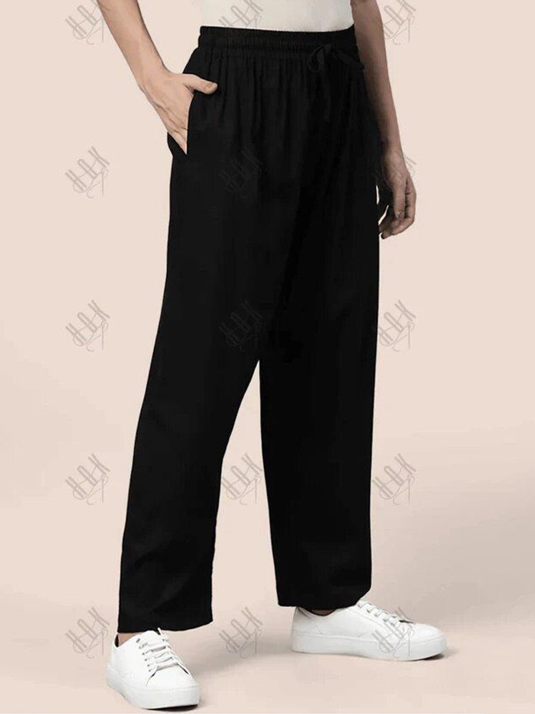 HOUSE OF KARI Women Relaxed Straight Leg Straight Fit Trousers