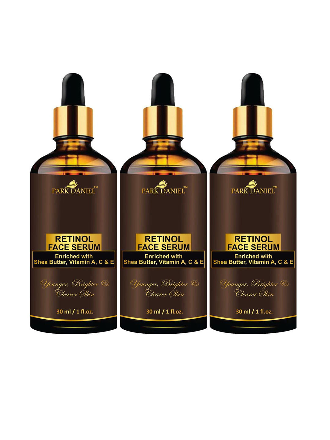 Park Daniel Set Of 3 Retinol Face Serum With Shea Butter 30 ml Each