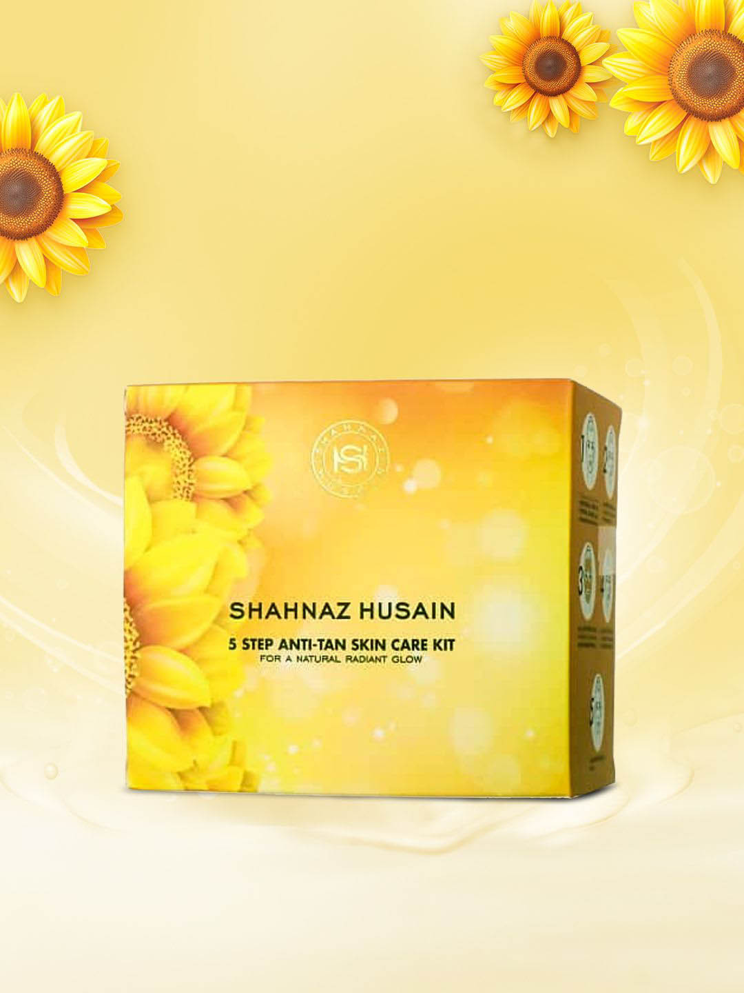 Shahnaz Husain 5 Step -Cleanser- Scrub- Mask- Cream- Serum Anti-Tan Skin Care Kit - 50g