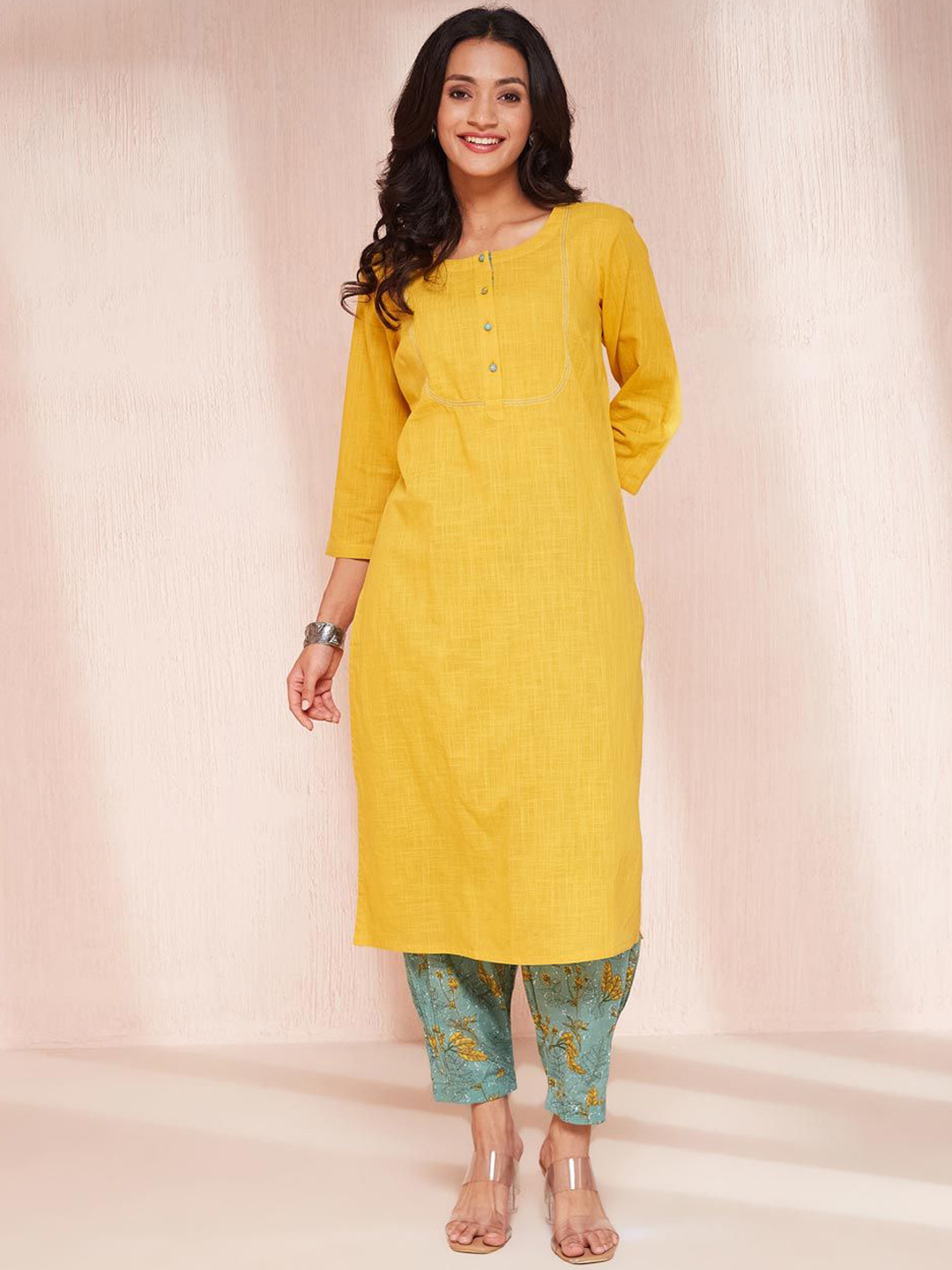 Fabindia Pure Cotton Straight Kurta With Salwar
