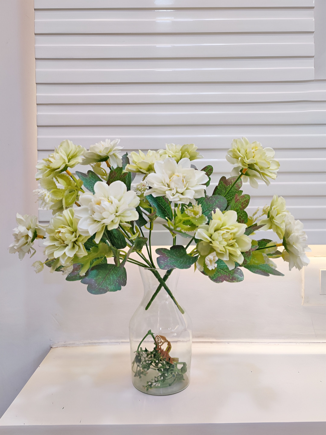 ARTSY Green 2 Pieces Jasmine Artificial Flower without vase