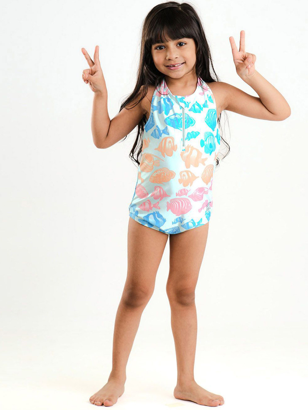 Somersault Girls Abstract Printed Swim Bodysuit