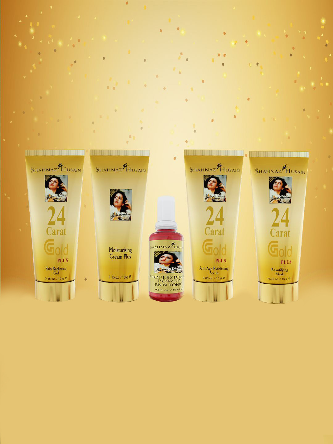 Shahnaz Husain 24 Carat Gold Skin Radiance Timeless Youth Kit