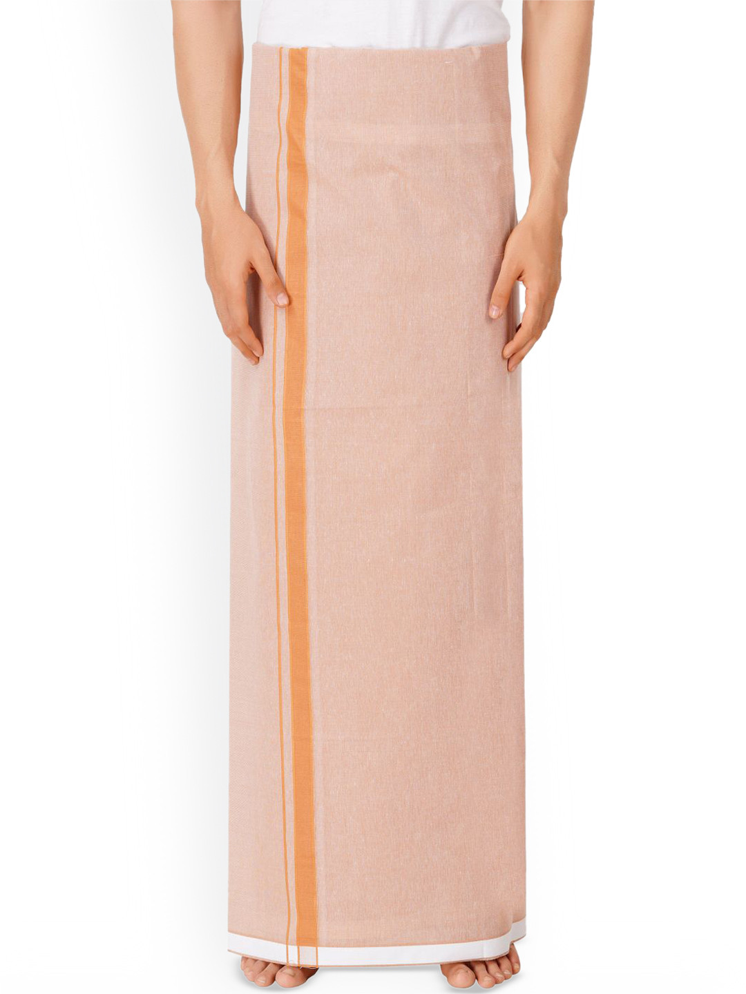 Ethazh Cotton Dhoti For Men's With Dark Matching Border