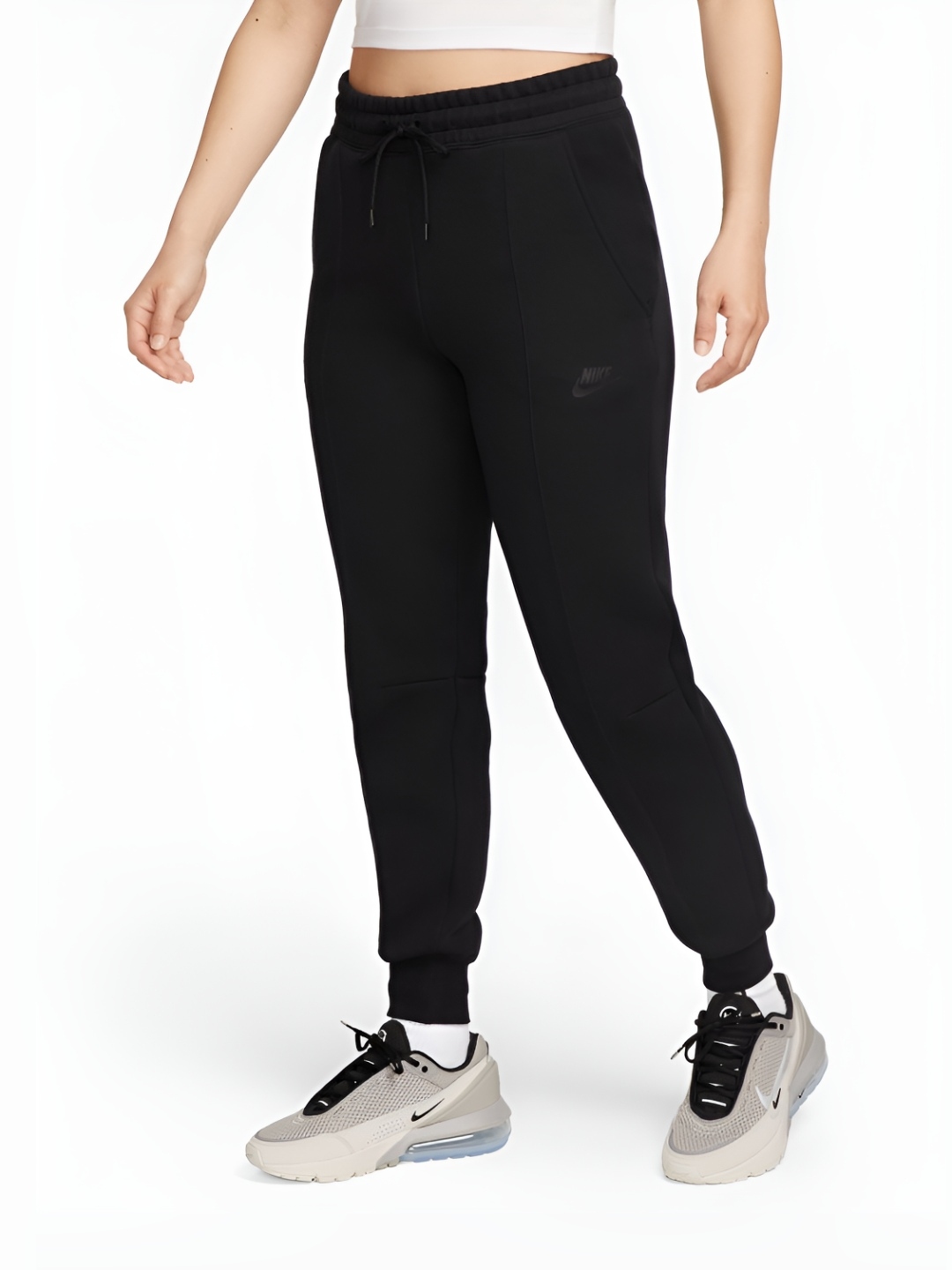 Nike tech fleece joggers womens black sale