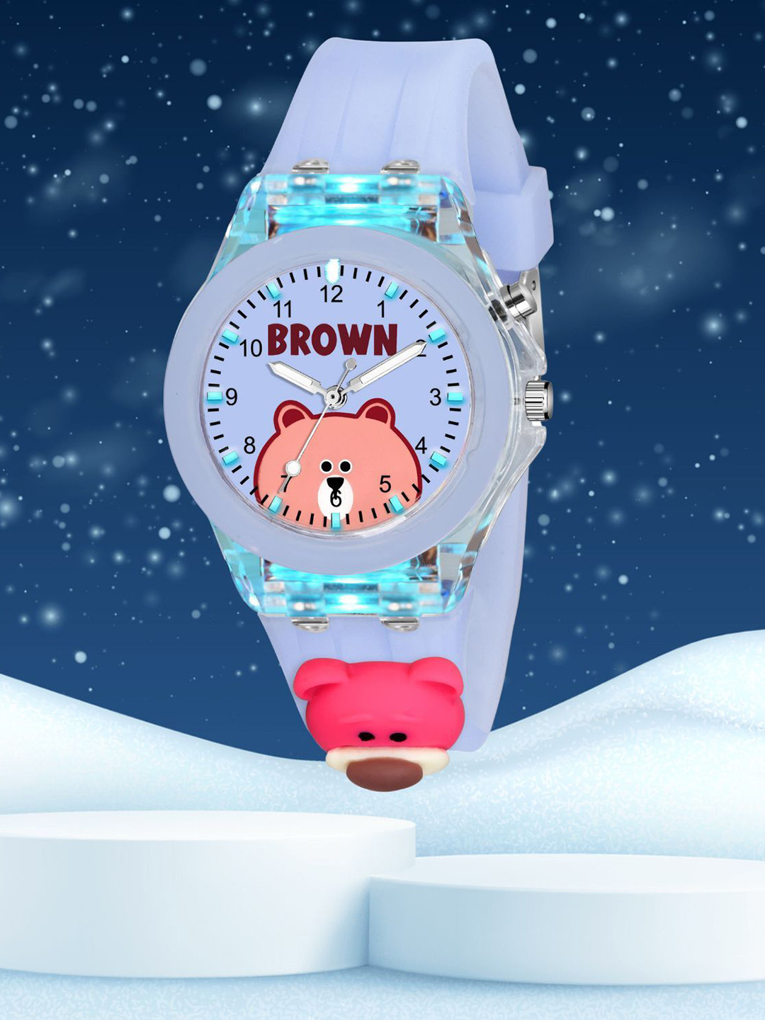 SWADESI STUFF Unisex Kids Dial & Straps Analogue Multi Function Watch MULTI LIGHT PURPLE PANDA