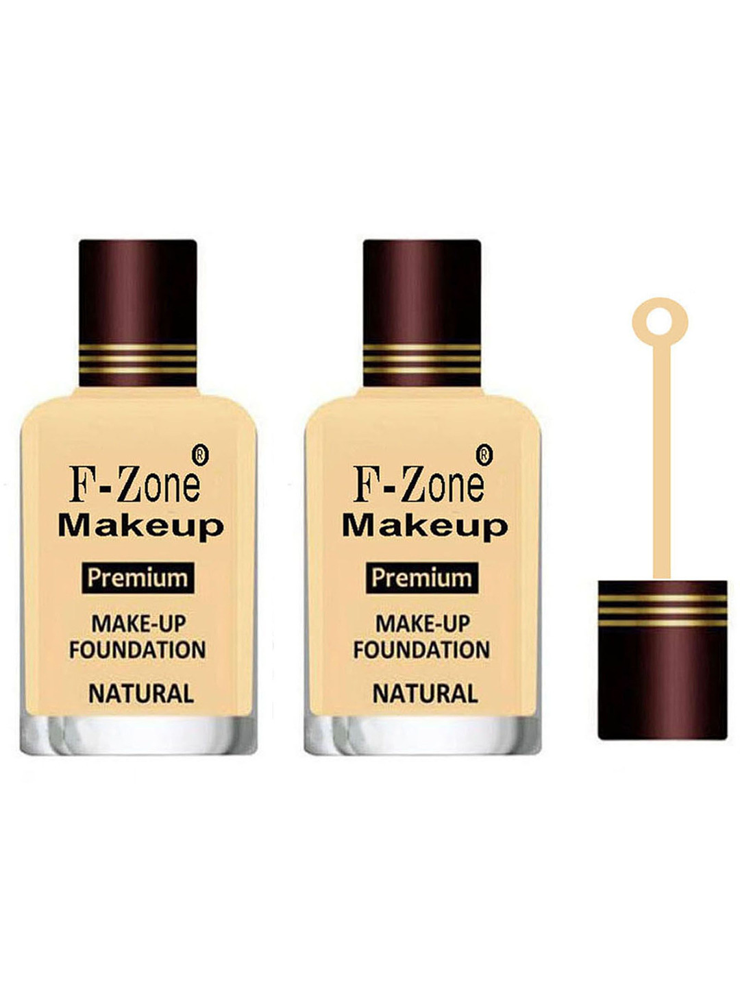 F-zone Set Of 2 Premium Liquid Foundation - 50 ml each Natural Beige