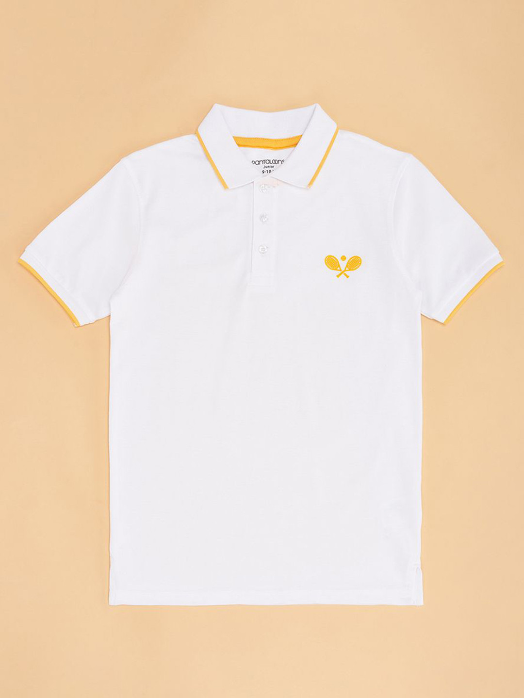 Pantaloons Junior Boys Solid Polo Collar Cotton T-shirt