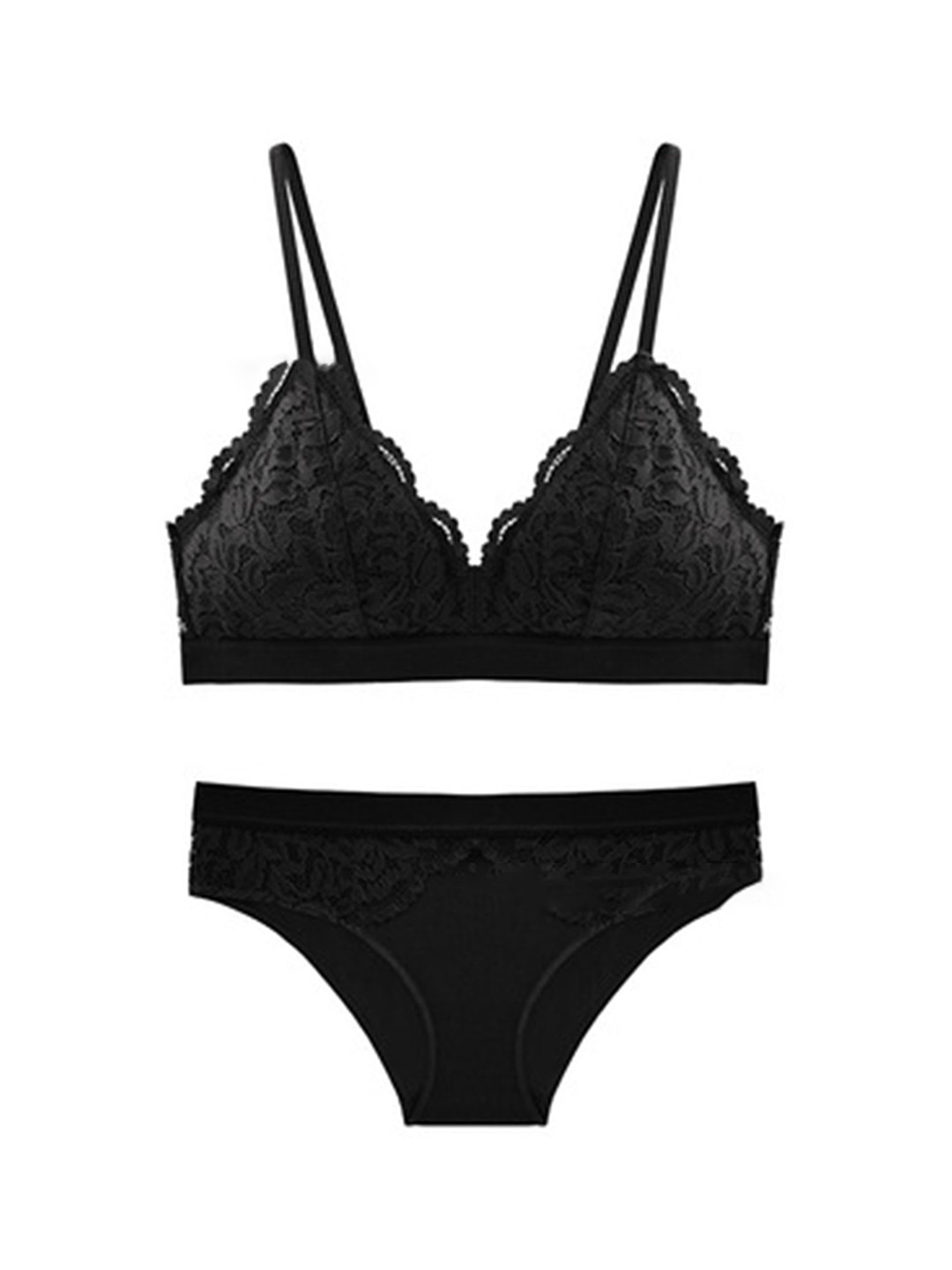 LULU & SKY V Neck Strapless Lingerie Set