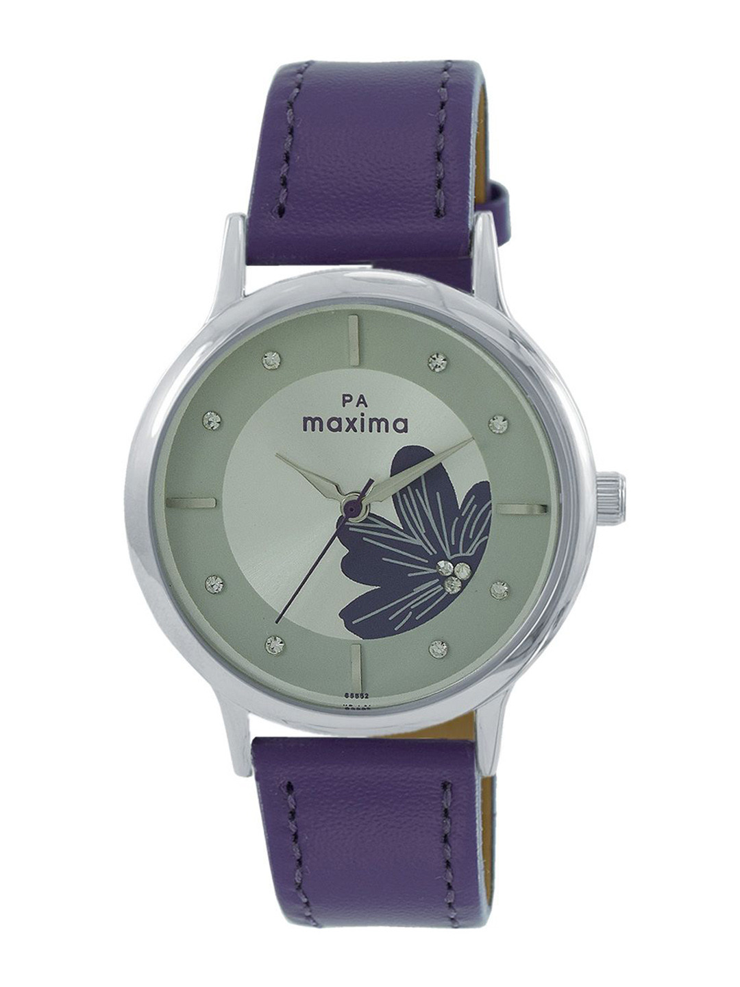 maxima Women Printed Dial & Leather Straps Analogue Watch 65552LMLI