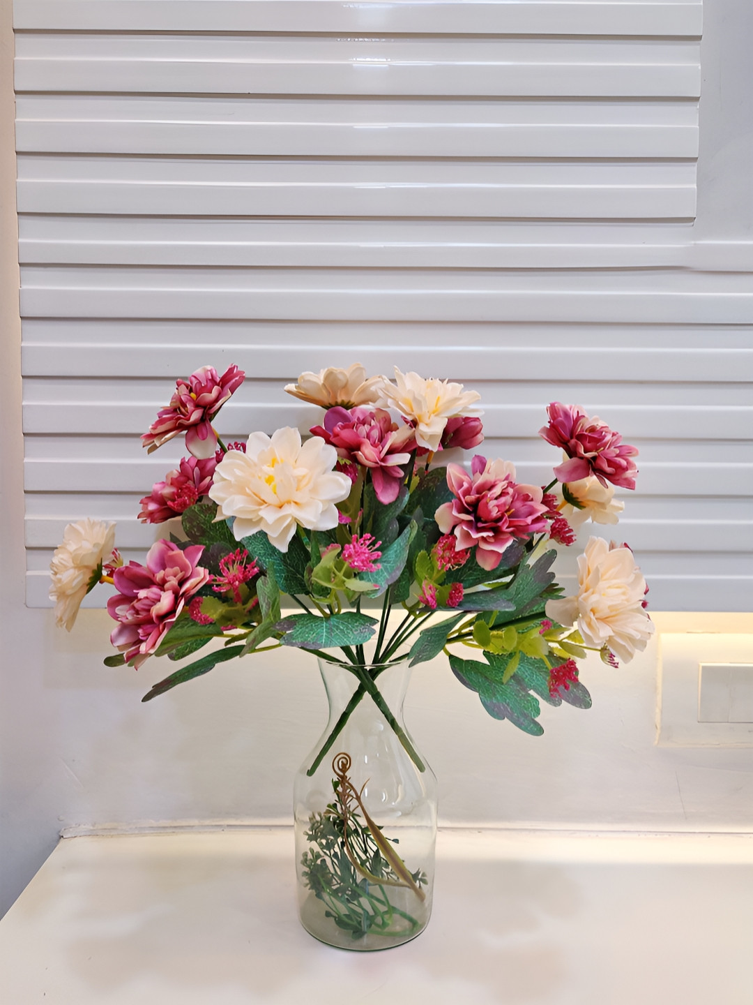 ARTSY Maroon 2 Pieces Jasmine Artificial Flower without vase