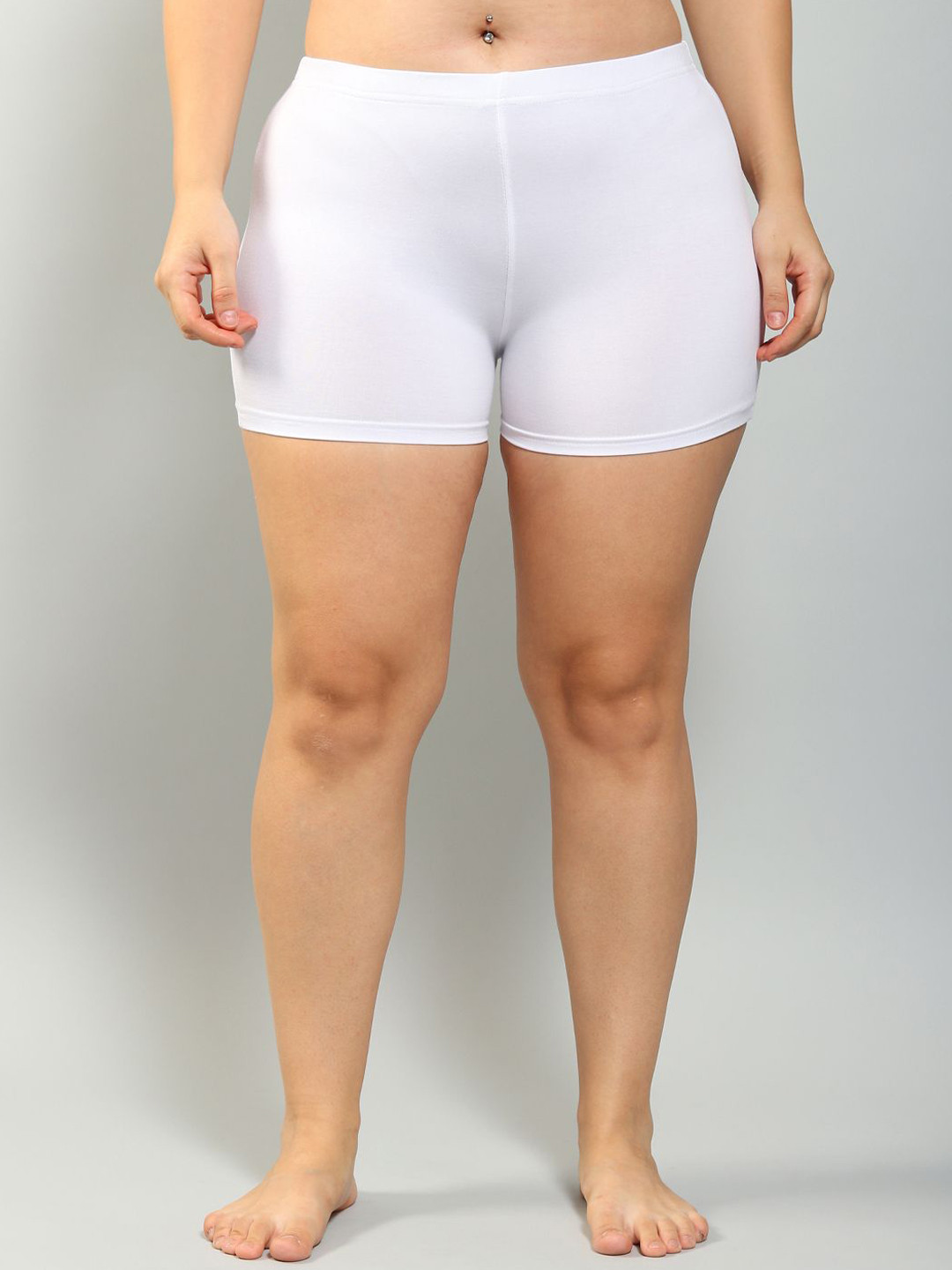 Plus Size Boy Shorts Briefs Boyez-Short-White-S