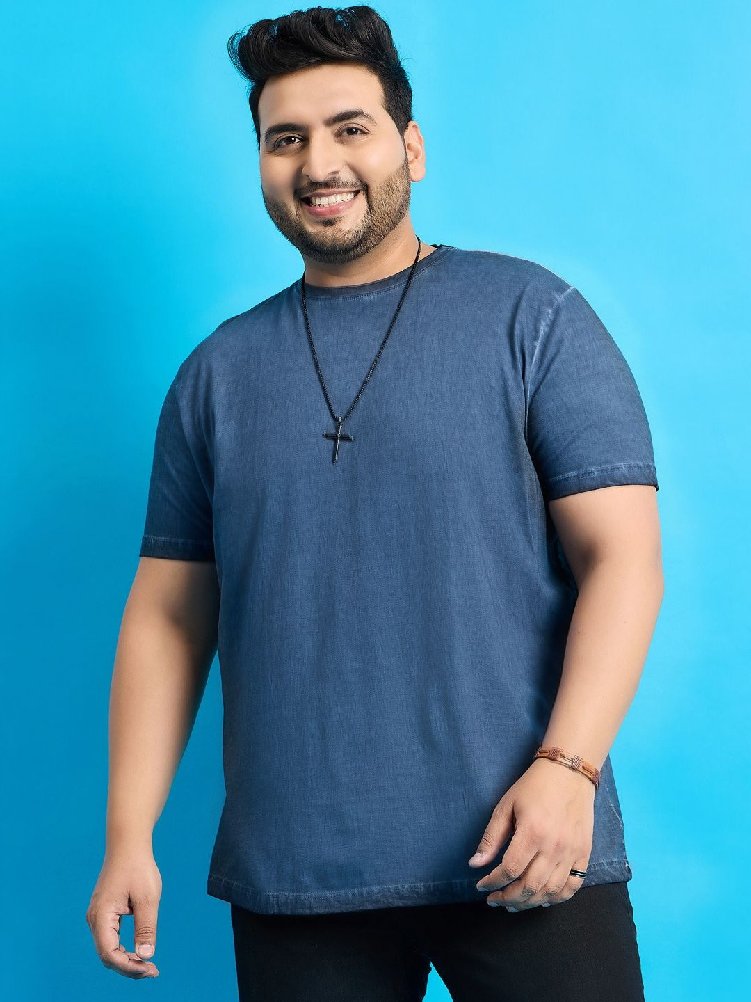 bigbanana Men Plus Size Originals Bio Finish Raw Edge T-shirt