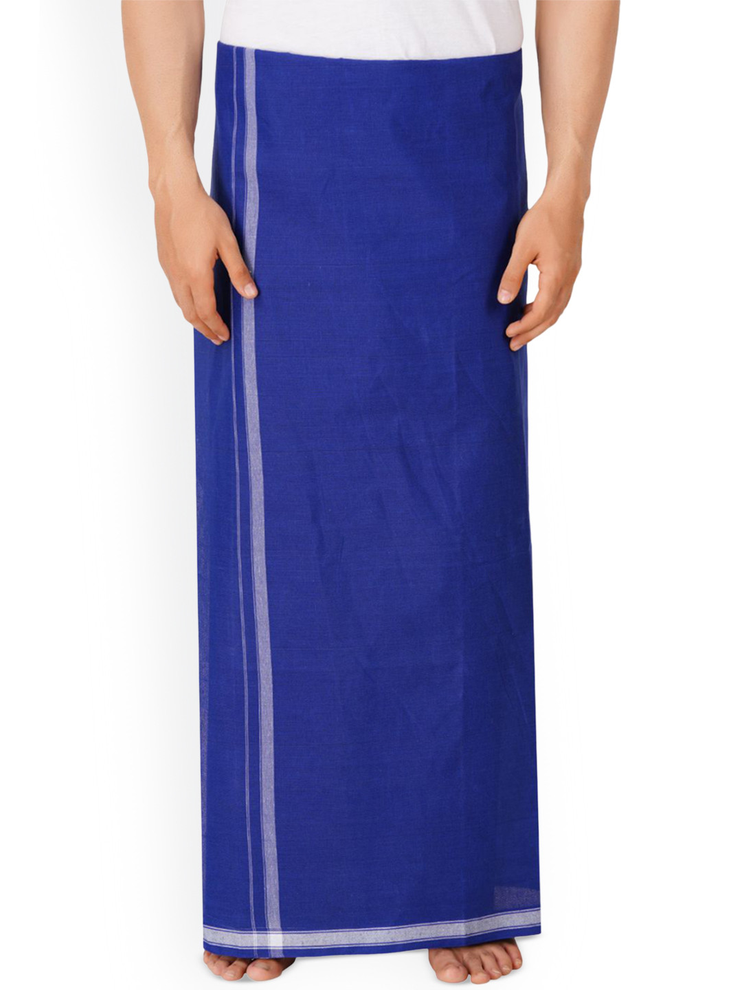 Ethazh Men Dhotis With Matching Contrast Border