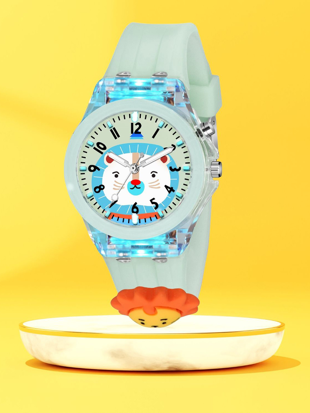 SWADESI STUFF Unisex Kids Dial & Straps Analogue Multi Function Watch MULTI LIGHT LION