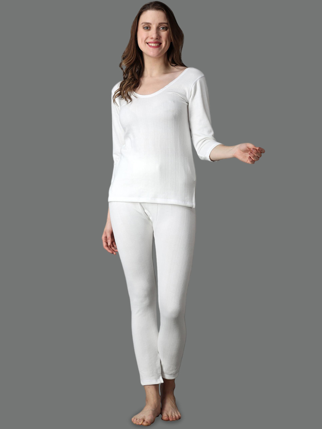 Wearslim Women Striped Thermal Set