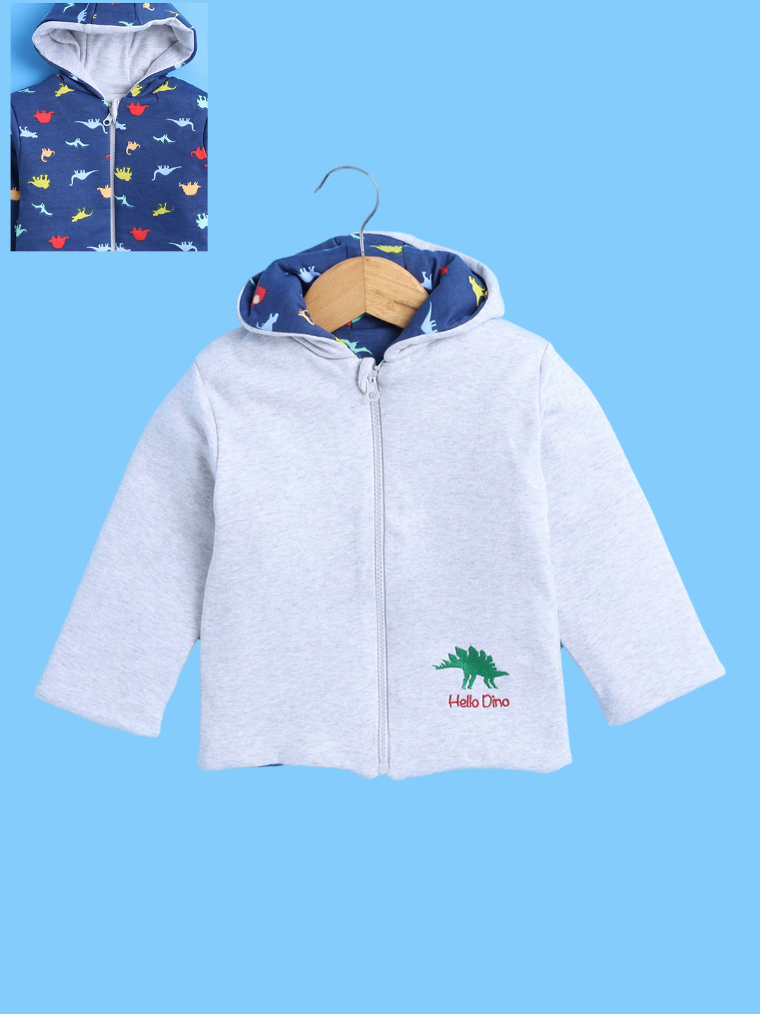 BUMZEE Boys Reversible Conversational Printed Padded Jacket