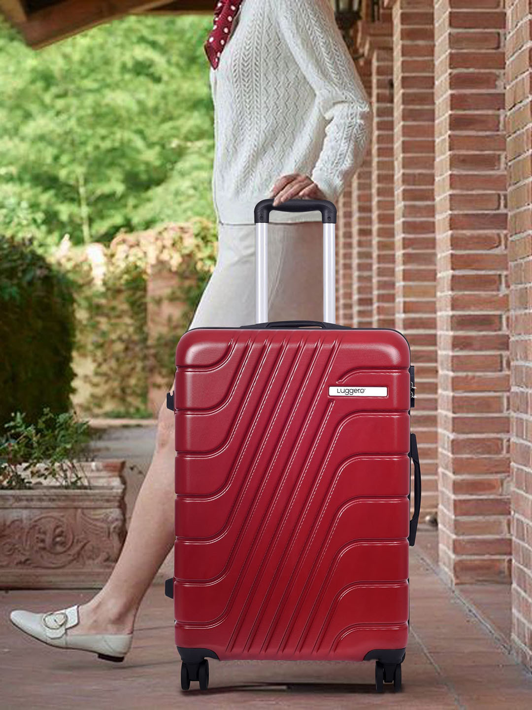 Luggero 360-Degree Rotation Hard-Sided Large Trolley Bag