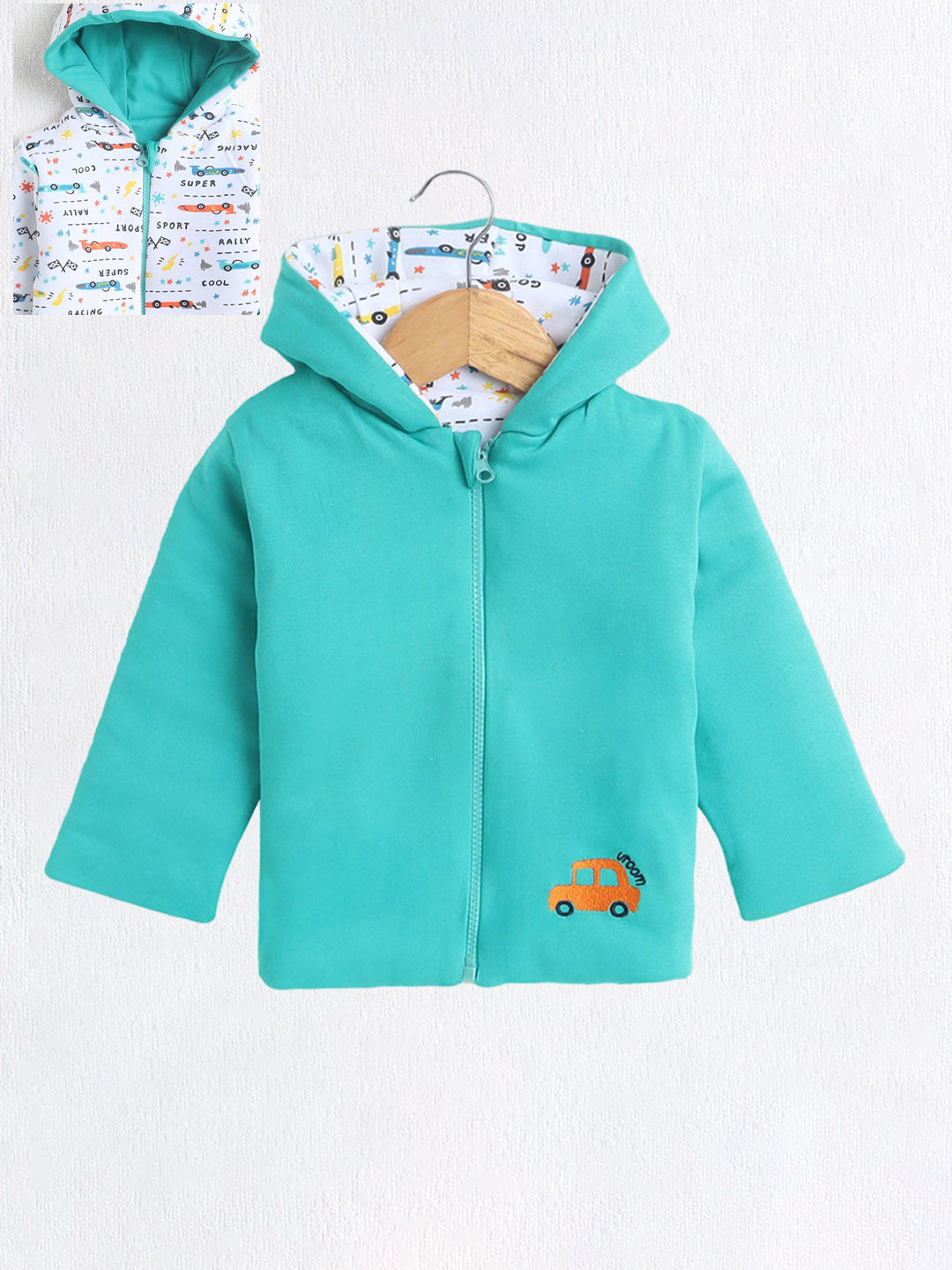 BUMZEE Boys Reversible Conversational Printed Padded Jacket