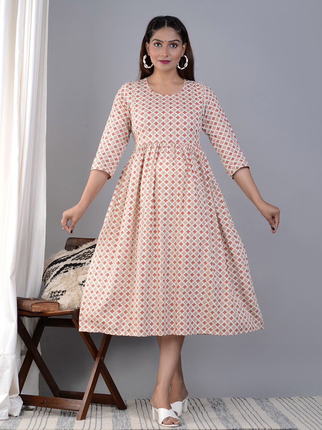 TANISHA Fit & Flare Floral Maternity Dress