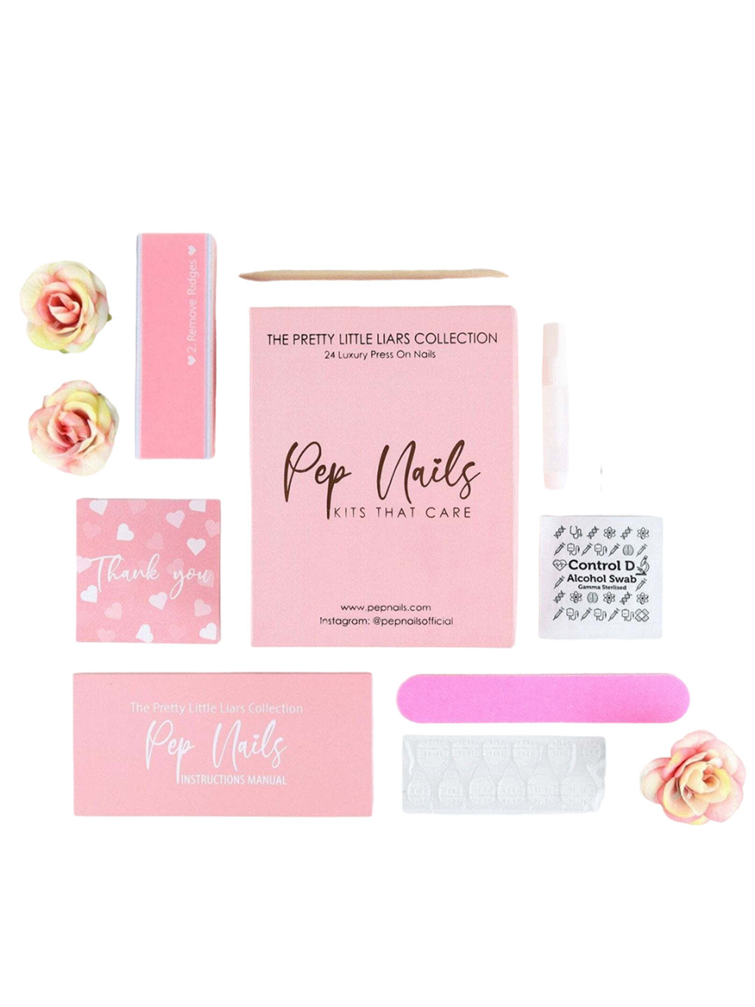 Pep Nails Candy Short Square Glossy Press On Toe Nails - 24 Nail Tips