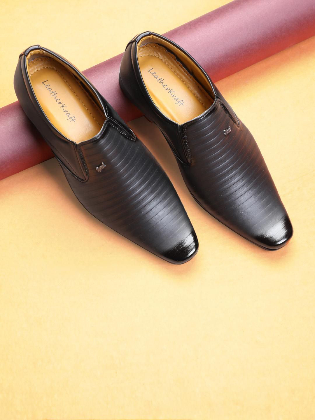 LeatherKraft Men Leather Slip-Ons Formal Shoes